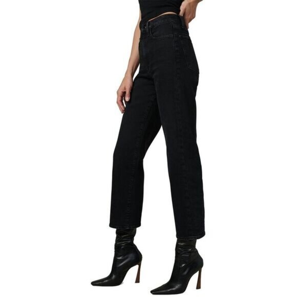 228$ JOE'S Jeans the Margot Mystique Cropped Straight Ankle Jeans Size 25 Black - Picture 3 of 4